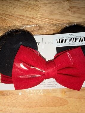 Little Sleepies Kids Minnie Bow Headband in Red and Black 4Ta8Yrs NWT